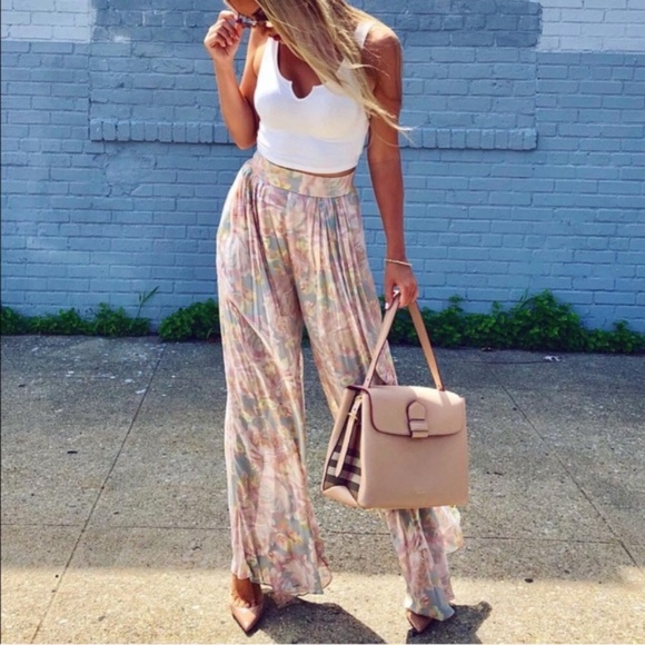 Zara Pants - Zara Floral Print Palazzo Pants